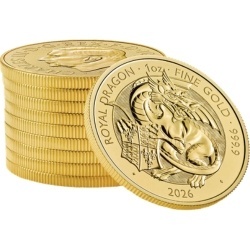 1 oz Tudor Beasts Royal Dragon Gold Coin 2026 The Royal Mint