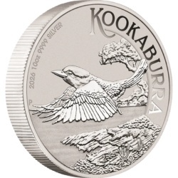 10 oz Kookaburra 2026 silver bullion coin Perth Mint in protective capsule