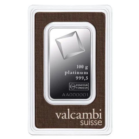 100 g Platinum Bar | Valcambi