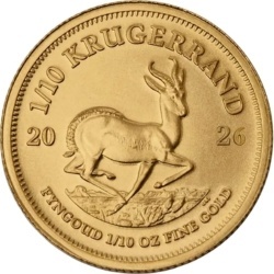 1/10 oz Krugerrand 2026 gold bullion coin 999.9 fine