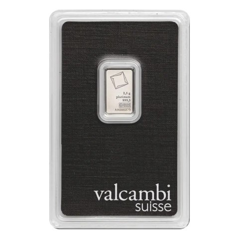 2.5 g Platinum Bar | Valcambi