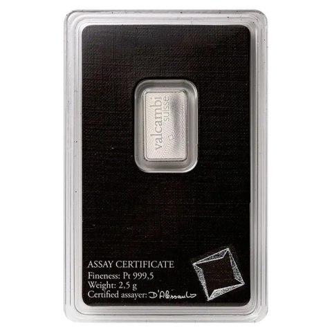 2.5 g Platinum Bar | Valcambi