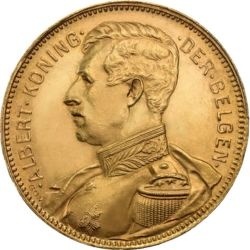 20 Franks Belgium Albert I Gold Coin | 1909 -1934