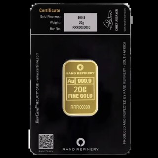 20 g Gold Bar | Loxodonta Africana | Rand Refinery