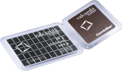 50 x 1 g Platinum CombiBar | Valcambi