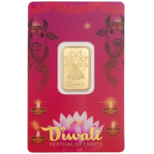 5 g Gold Bar | PAMP | Diwali Lakshmi & Sacred Cow
