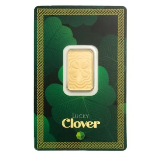 5 g Gold Bar | PAMP | Portafortuna Four-Leaf Clover