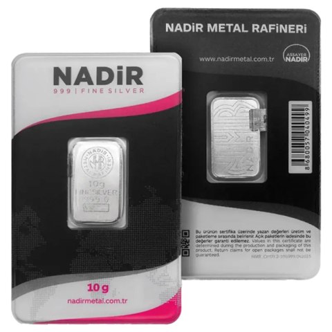 Nadir Metal Rafineri 10 g Silver Bar