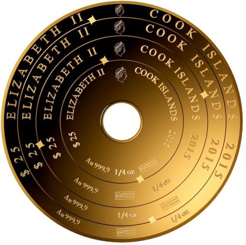 1 oz Cook Islands Armillary Sphere Gold Coin Valcambi