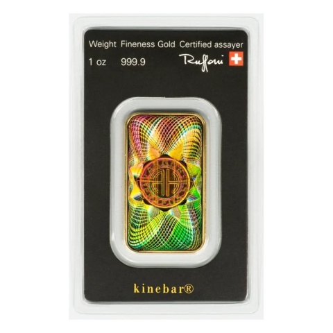 1 oz Gold Bar | Argor-Heraeus | Kinebar – obverse