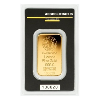 1 oz Gold Bar | Argor-Heraeus | Kinebar