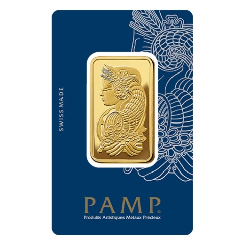 1 oz Gold Bar | PAMP Fortuna – obverse