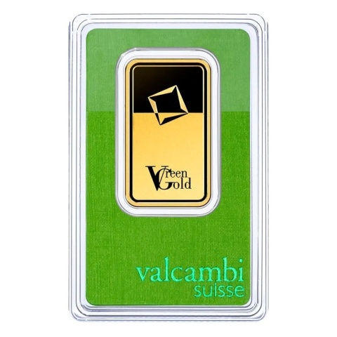 1 oz Gold Bar | Valcambi | Green Gold – obverse