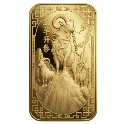 1 oz Year of the Goat Gold Bar 2027 | Argor-Heraeus