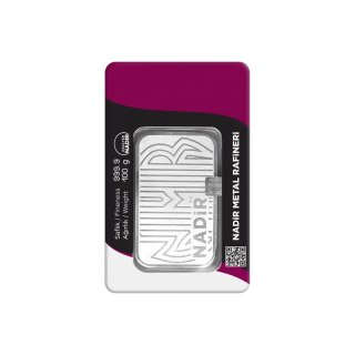 100 g Minted Silver Bar | Nadir Metal Rafineri