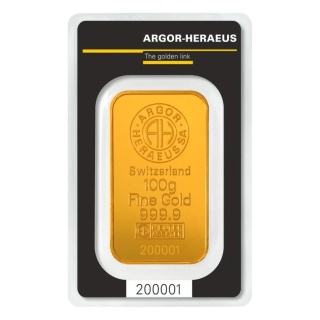 100 g Gold Bar | Argor-Heraeus | Kinebar
