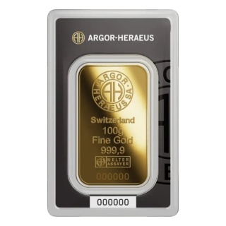 100 g Gold Bar | Argor-Heraeus | Minted