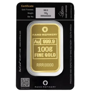 100g Gold Bar Loxodonta Africana | Rand Refinery