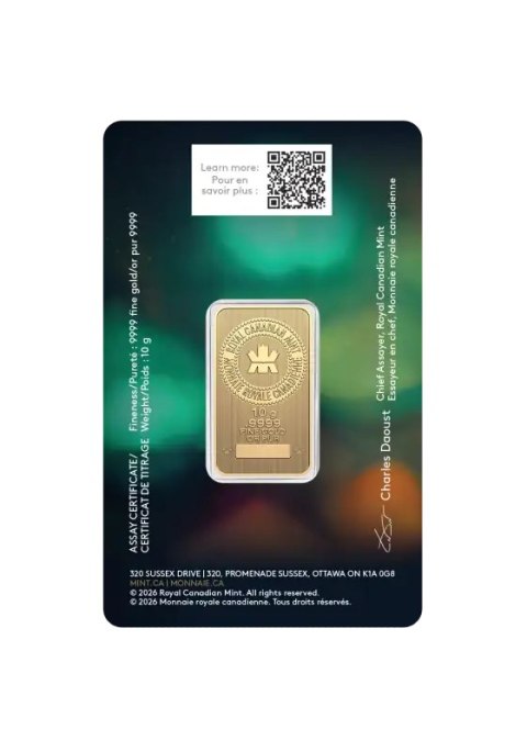 10 g Diwali Gold Bar | Royal Canadian Mint