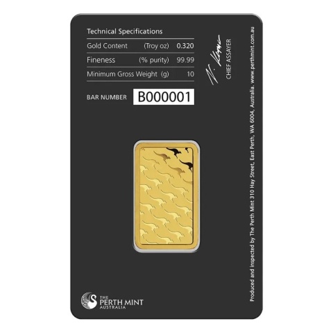 10 g Gold Bar | Perth Mint – reverse