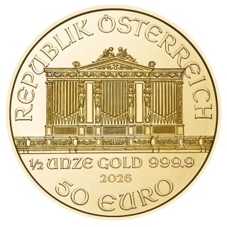 1/2 oz Vienna Philharmonic Gold Coin | 2026