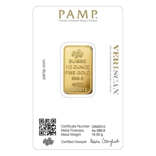 1/2 oz Gold Bar | PAMP Fortuna