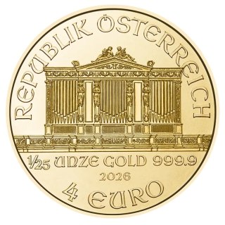 1/25 oz Vienna Philharmonic Gold Coin | 2026