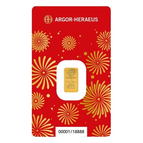 1 g Year of the Horse Gold Bar 2026 | Argor-Heraeus