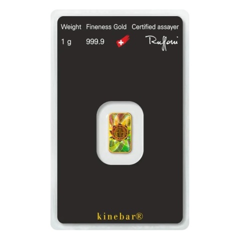 1 g Gold Bar | Argor-Heraeus | Kinebar – obverse