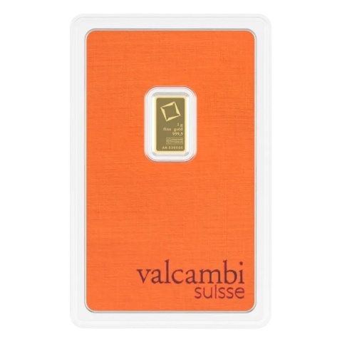 1 g Minted Gold Bar | Valcambi – obverse