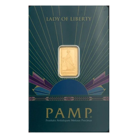 2.5 g Lady of Liberty Gold Bar | PAMP Suisse