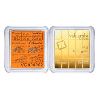 20 x 1 g CombiBar Gold Bar | Valcambi