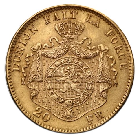20 Francs Belgium Leopold II Gold Coin | 1867 - 1882