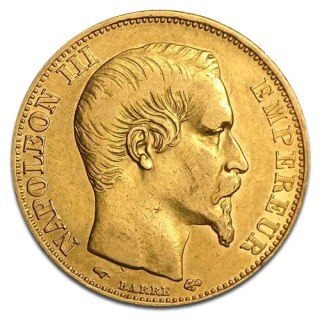 20 Francs France Napoleon III Gold Coin | 1853 - 1860