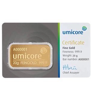 20 g Gold Bar | Umicore