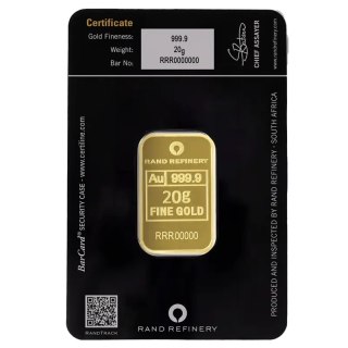 20g Gold Bar Loxodonta Africana | Rand Refinery