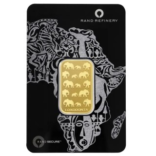 20 g Loxodonta Africana Gold Bar | Rand Refinery