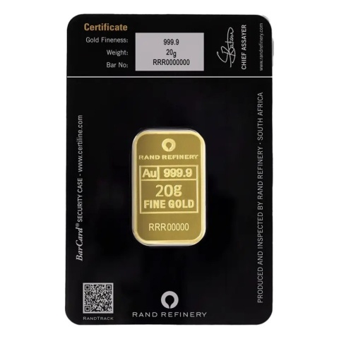 20 g Loxodonta Africana Gold Bar | Rand Refinery