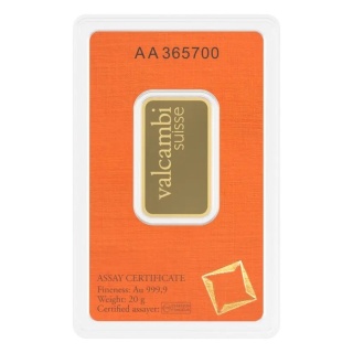 20 g Minted Gold Bar | Valcambi