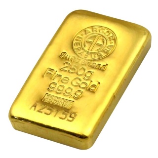 250 g Cast Gold Bar | Argor-Heraeus