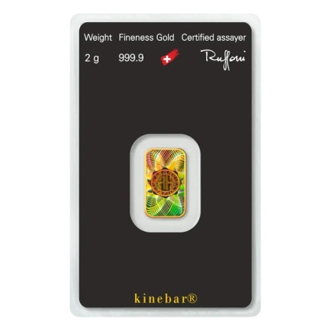 2 g Gold Bar | Argor-Heraeus | Kinebar – obverse