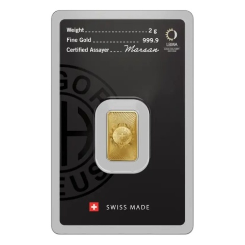 2 g Gold Bar | Argor-Heraeus – reverse