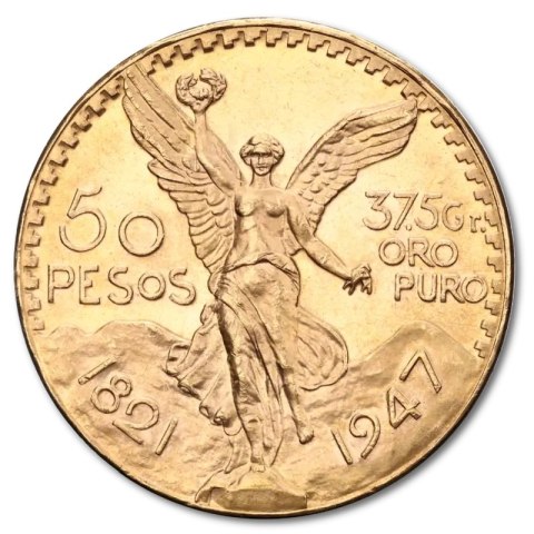 50 Peso Mexico Gold Coin | 1821 - 1947