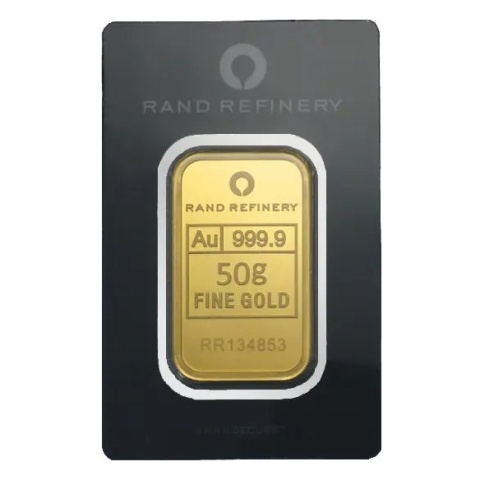 50 g African Elephant Gold Bar | Rand Refinery – obverse