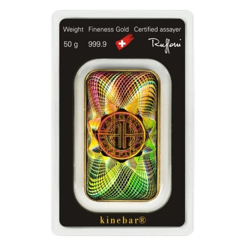 50 g Gold Bar | Argor-Heraeus | Kinebar – obverse