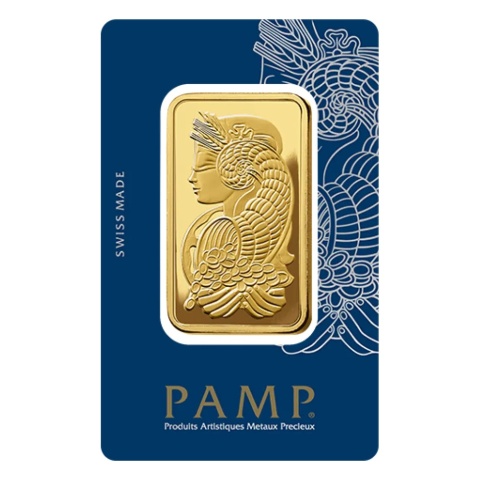 50 g Gold Bar PAMP Fortuna – obverse