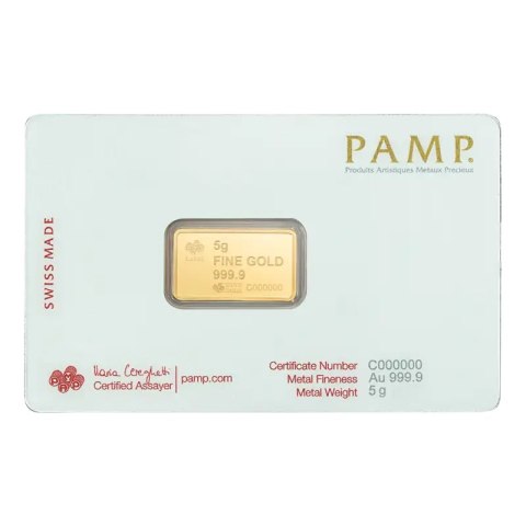 5 g Bald Eagle Gold Bar | PAMP Suisse