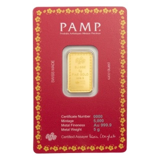 5 g Gold Bar | PAMP | Diwali Lakshmi & Sacred Cow