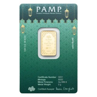 5 g Eid Mubarak Gold Bar | PAMP Suisse