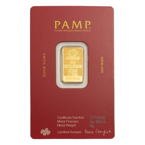 5 g Arabian Camel Gold Pendant Bar | PAMP Suisse